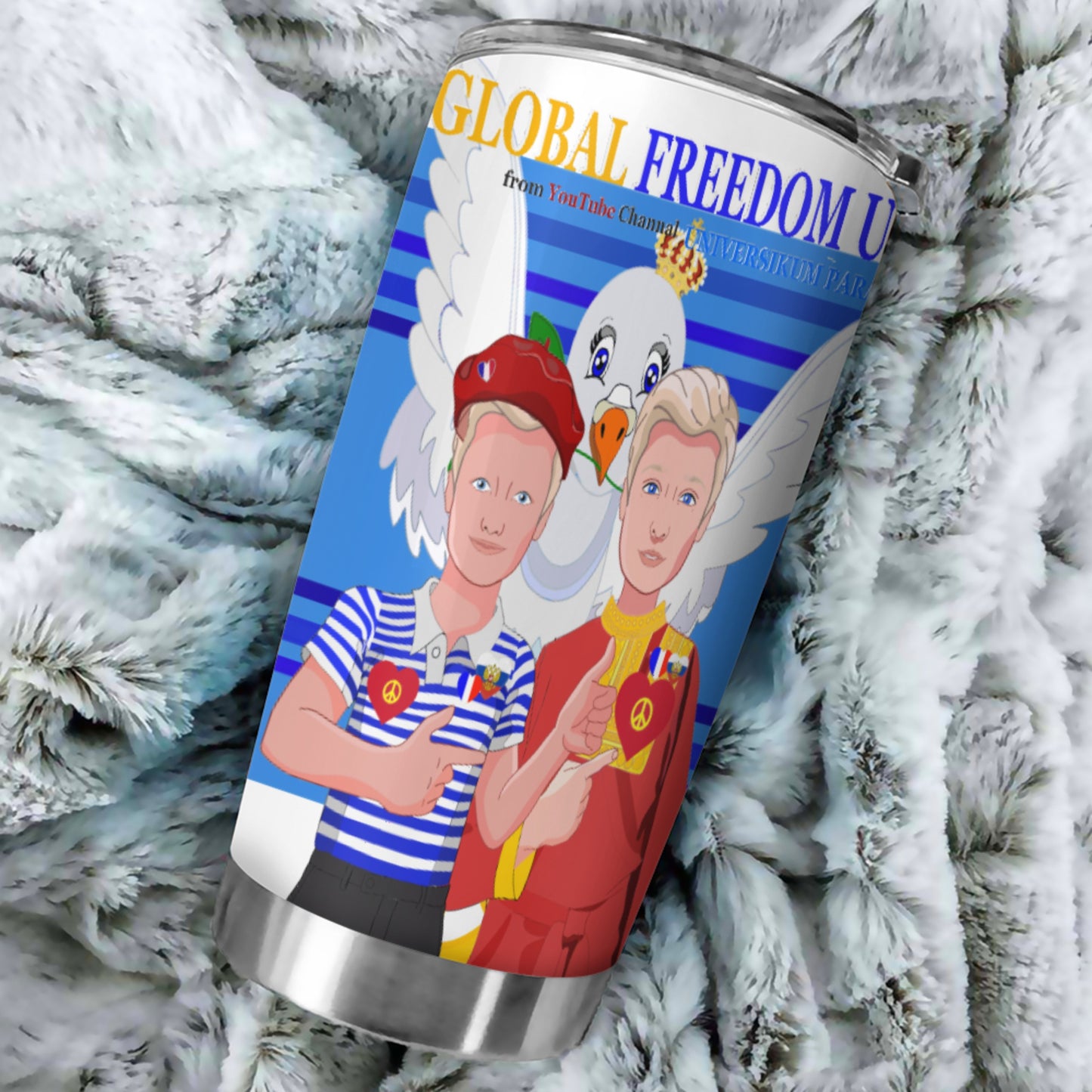 Tumbler Global Freedom United Men French & Russia Old Peace Deep Blue