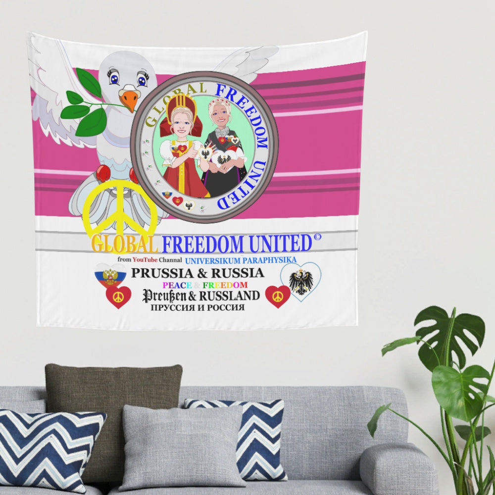 Tapestry Global Freedom United Women Prussia & Russia Old Peace Pink