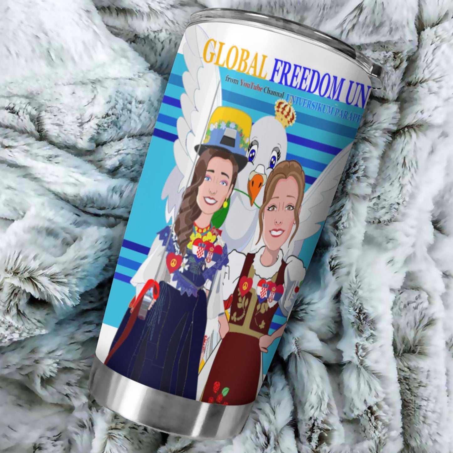 Tumbler Global Freedom United Women Croatia & Serbia Blue
