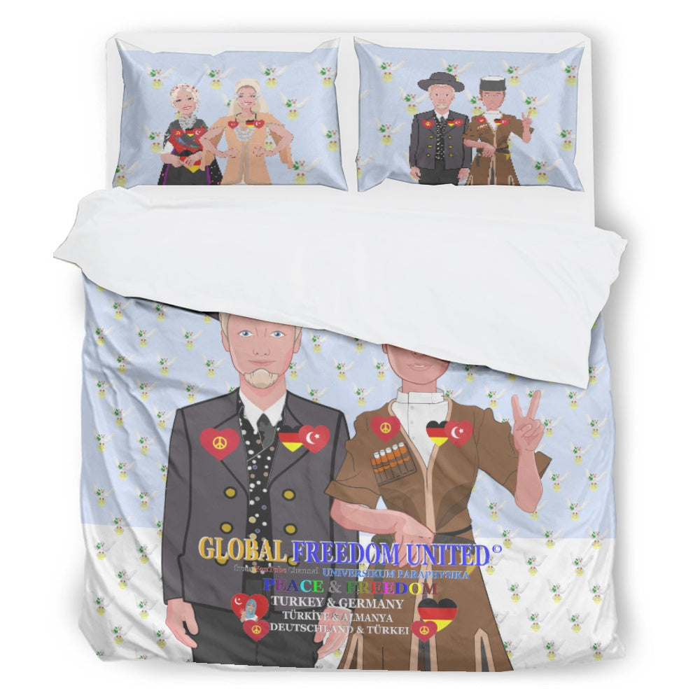 Bed Line GLOBAL FREEDOM UNITED© Men Turkey & Germany Light Blue