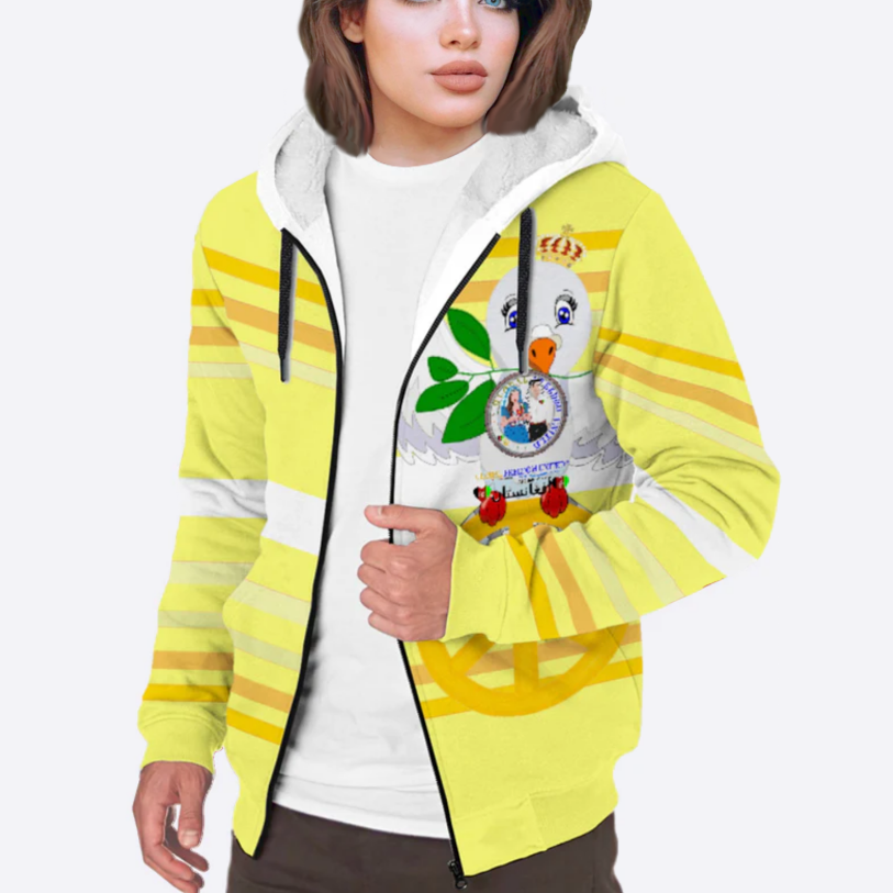 Plush Hoodie GLOBAL FREEDOM UNITED© Couple Afghanistan Yellow