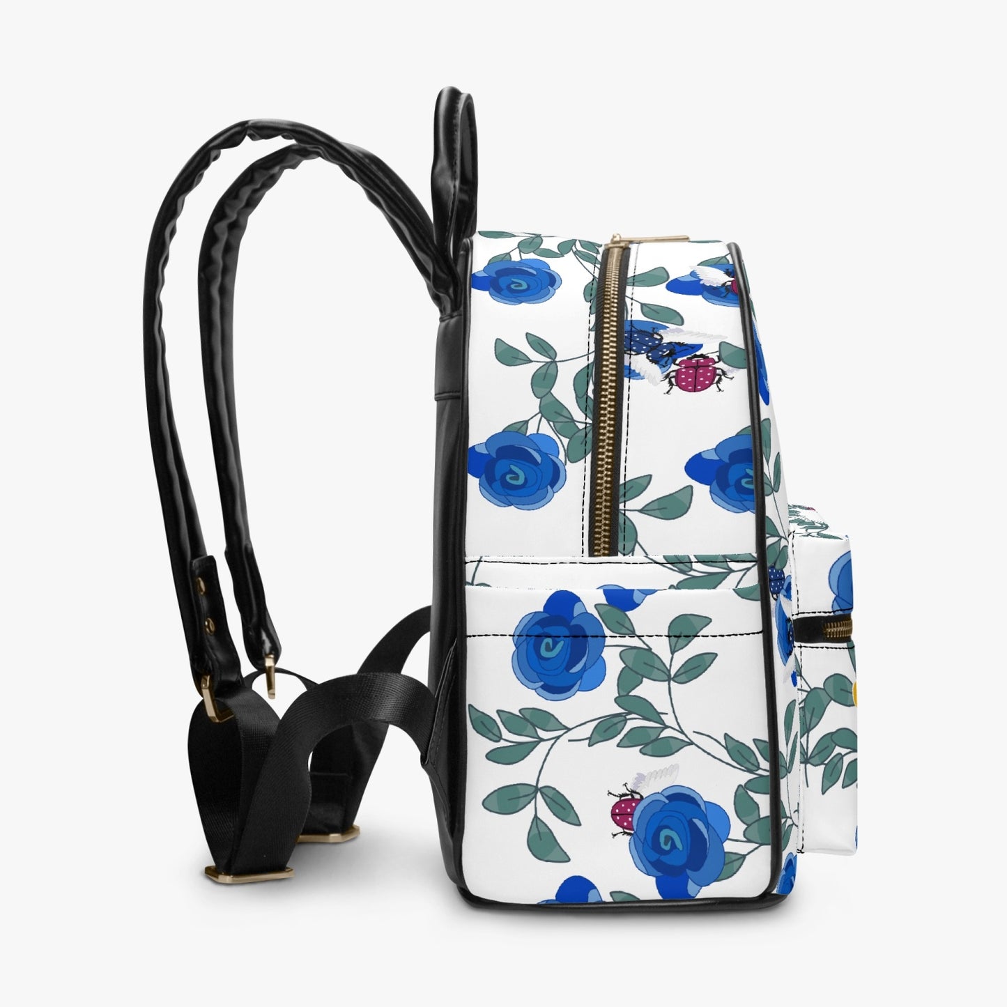 All Over Printed PU Backpack GLOBAL FREEDOM UNITED© Couple Germany Skarabeus Beetle Women  Blues