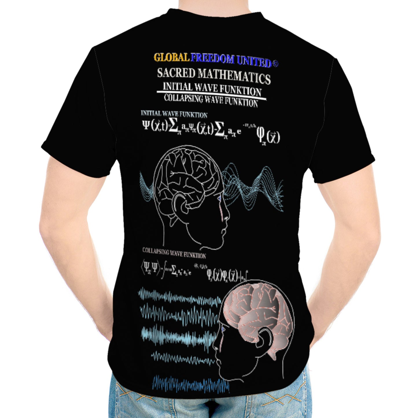 Men´s T-Shirt Global Freedom United© Sacred Mathematics Wave Function