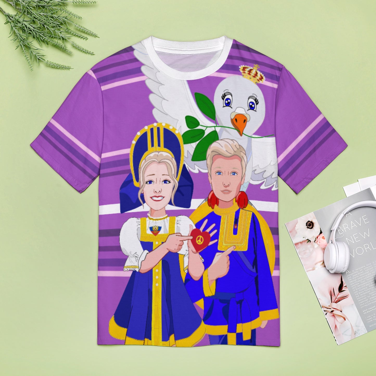 Women´s T-shirt GLOBAL FREEDOM UNITED© Couple Russia Lilac