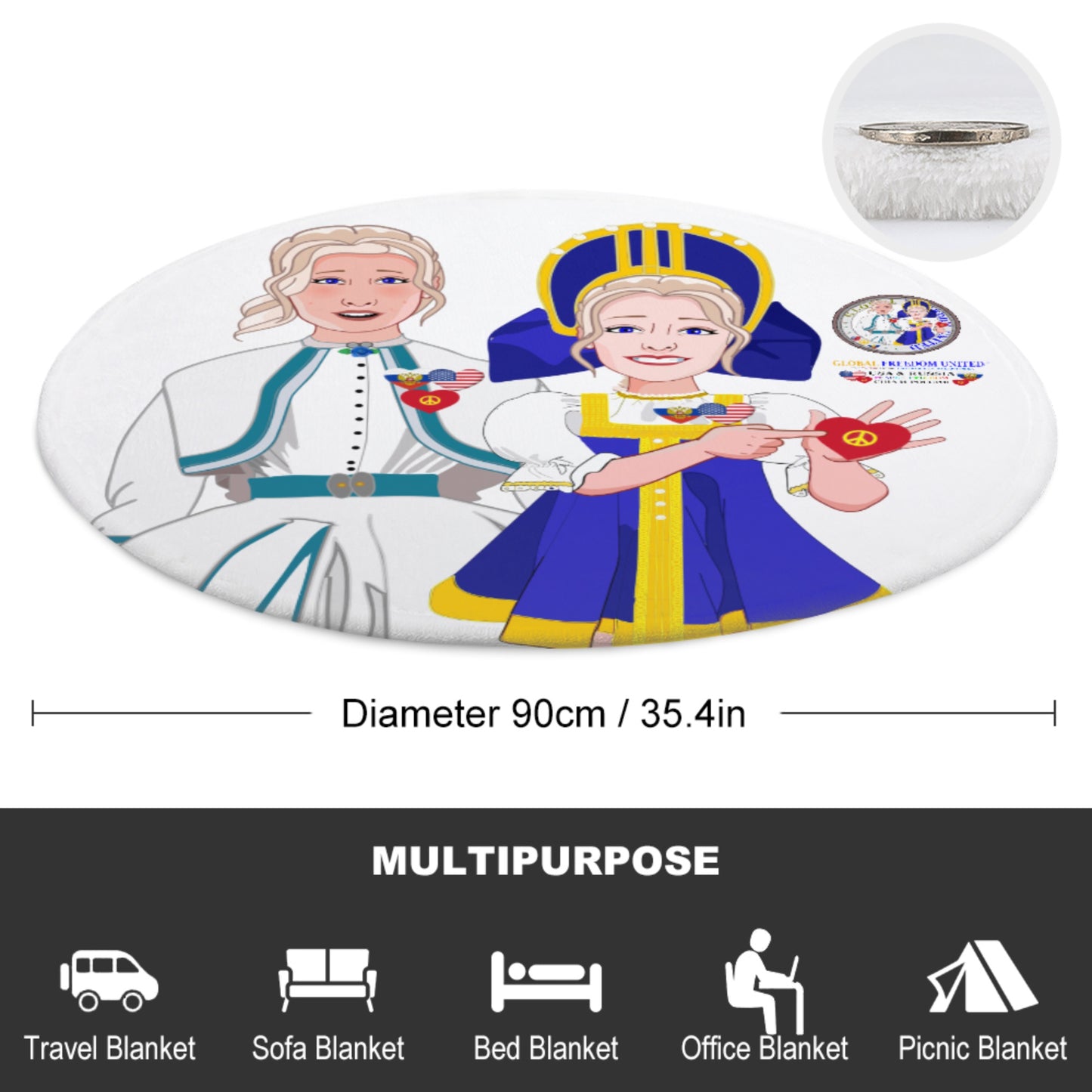 Blanket For Kids GLOBAL FREEDOM UNITED© Women Russia & USA