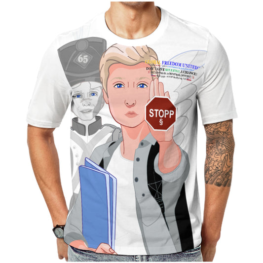 Men´s T-shirt GLOBAL FREEDOM UNITED© Anti Bullying T-shirt Wight USA