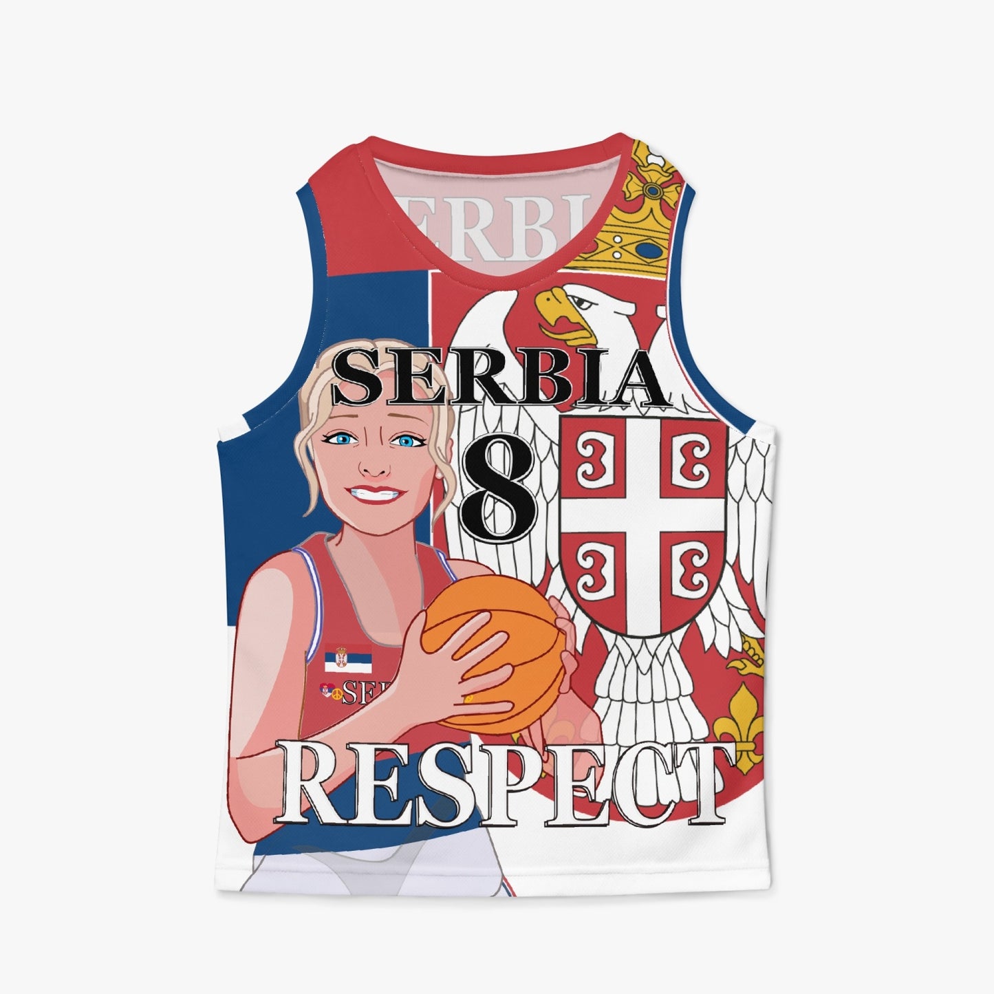 Kids Basketball Jersey GLOBAL FREEDOM UNITED GIRLS SERBIA V2 8