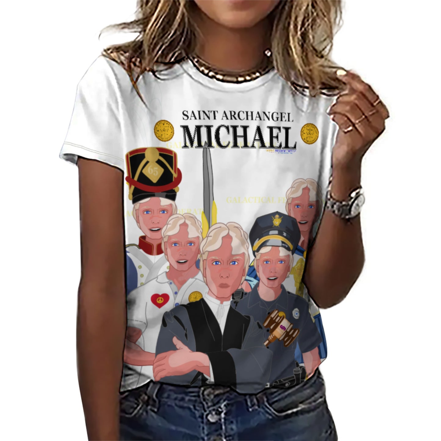 Women´s T-shirt 2 GLOBAL FREEDOM UNITED© Archangel Michael Big2