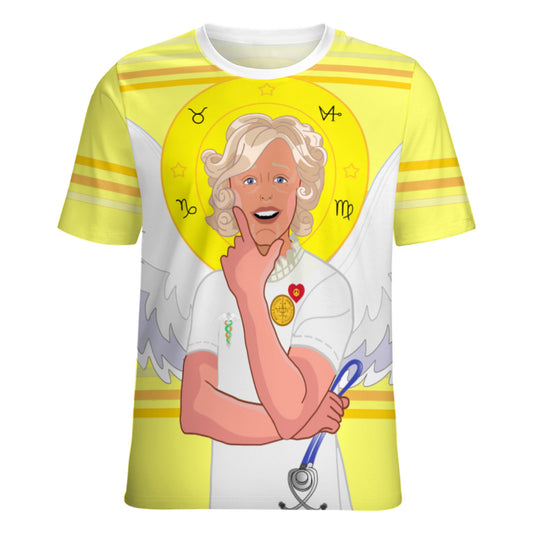 Women´s T-shirt 2 GLOBAL FREEDOM UNITED© Archangel Gabriel Croatia Yellow