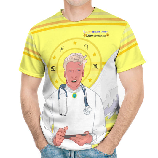 Men´s T-shirt GLOBAL FREEDOM UNITED© Archangel Rafael Croatia Yellow