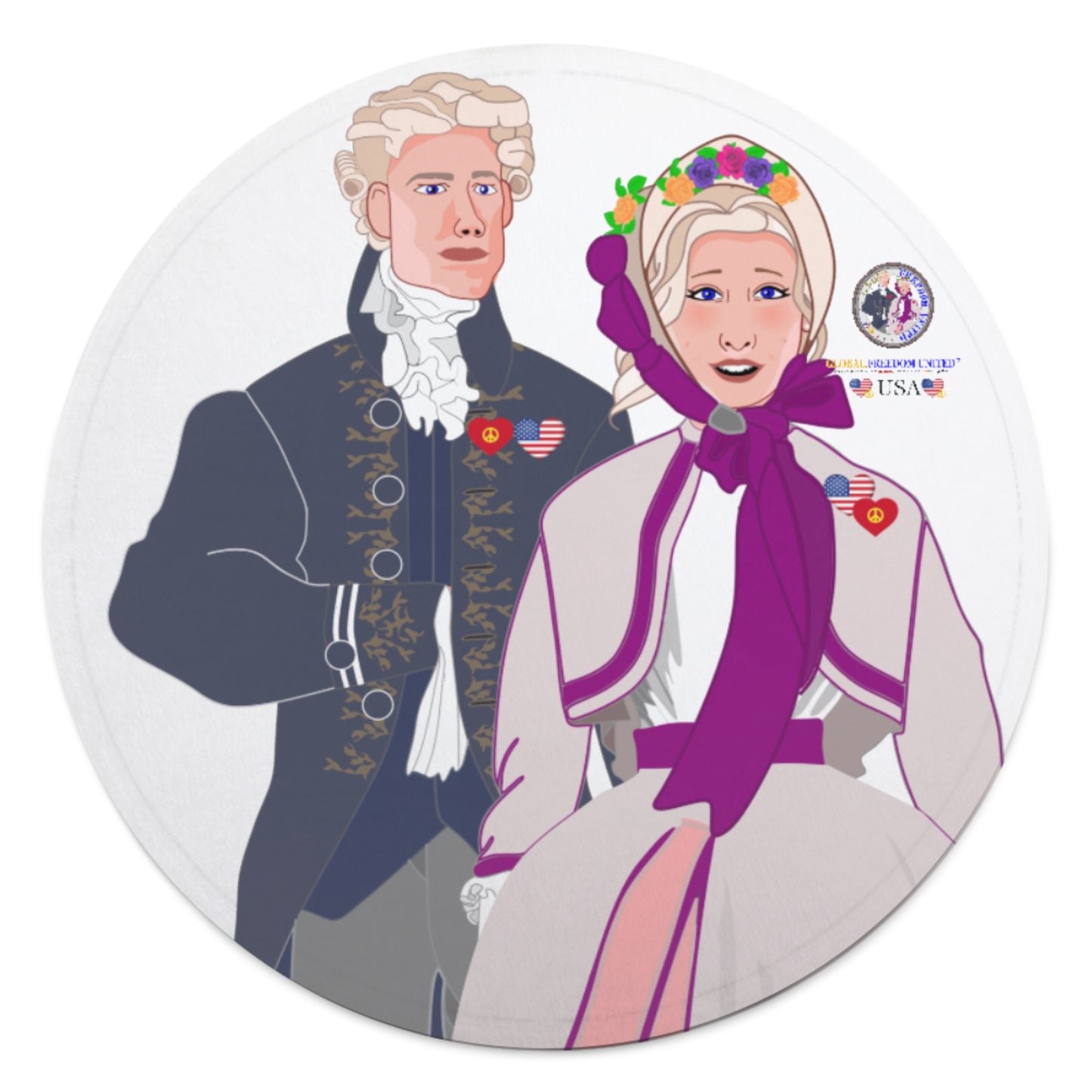 Kid´s Blankets GLOBAL FREEDOM UNITED© Couple USA Traditional