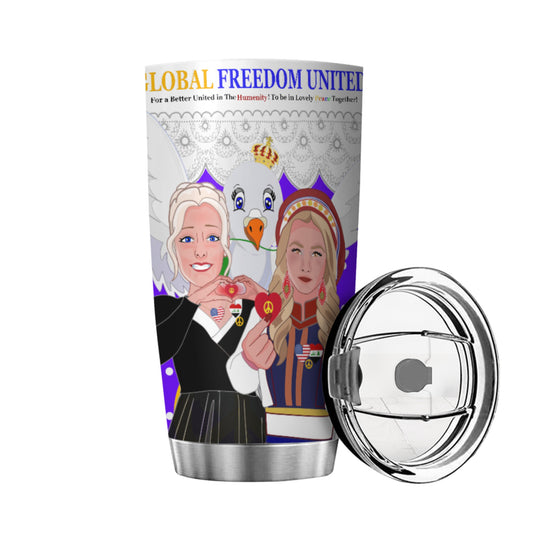 Tumbler GLOBAL FREEDOM UNITED© Women Iraq & USA Lilac1