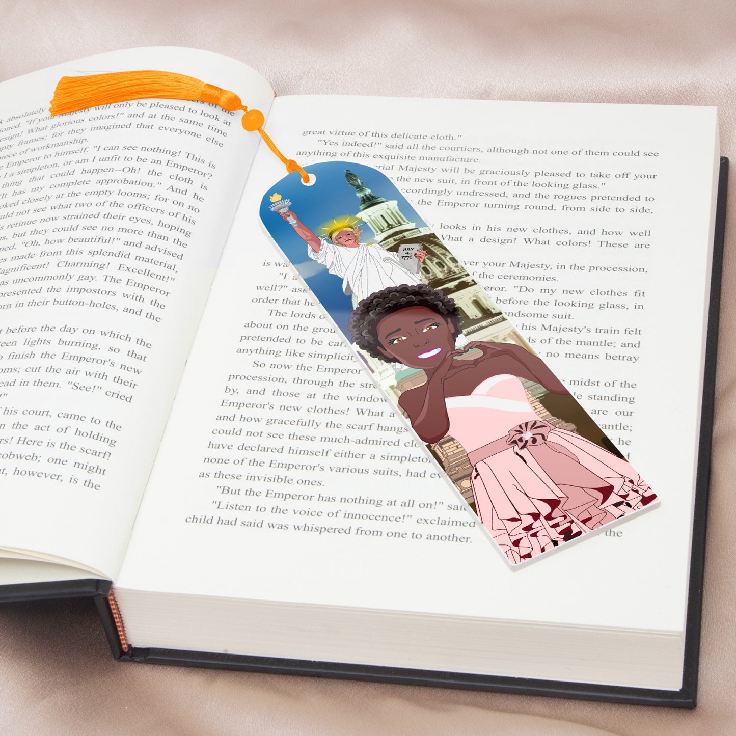 Acrylic Bookmark - Semicircle GLOBAL FREEDOM UNITED© USA GIRL V1