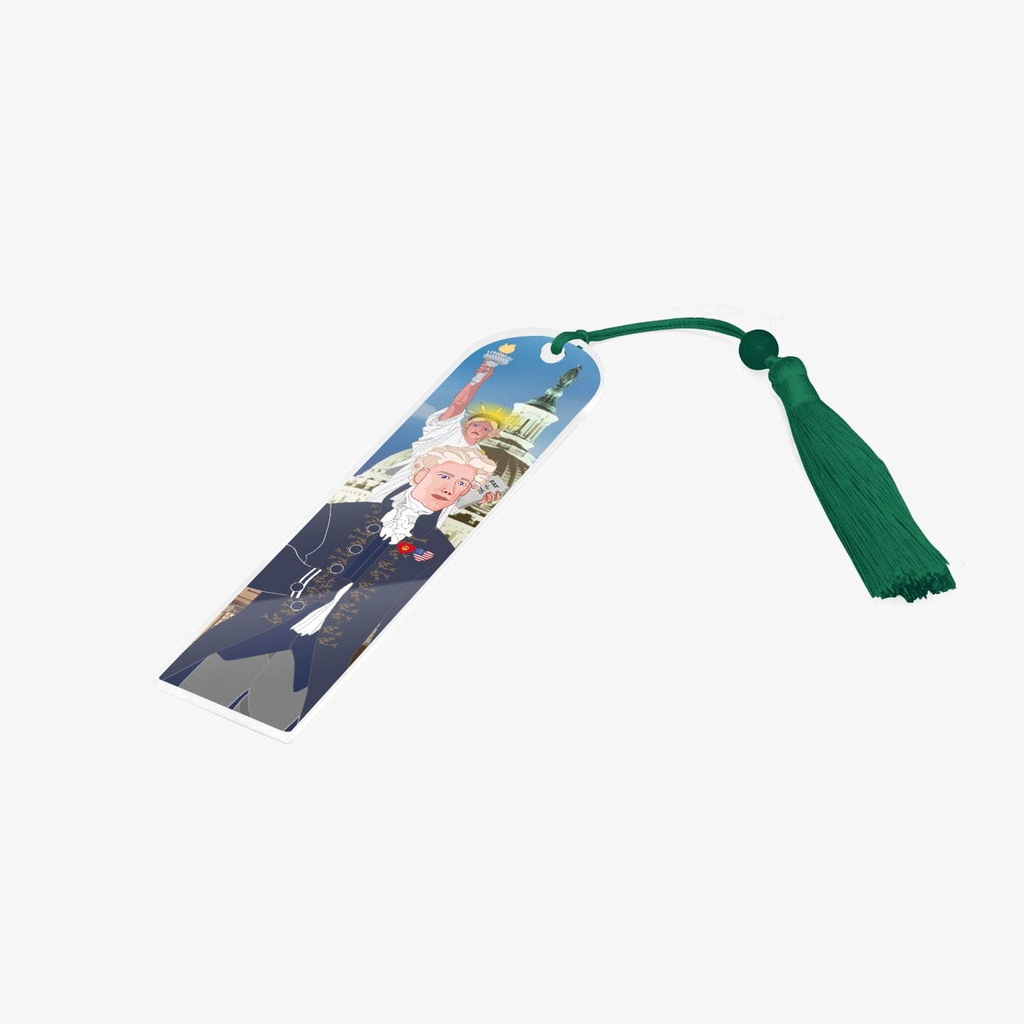 Acrylic Bookmark - Semicircle GLOBAL FREEDOM UNITED© USA BOY V3