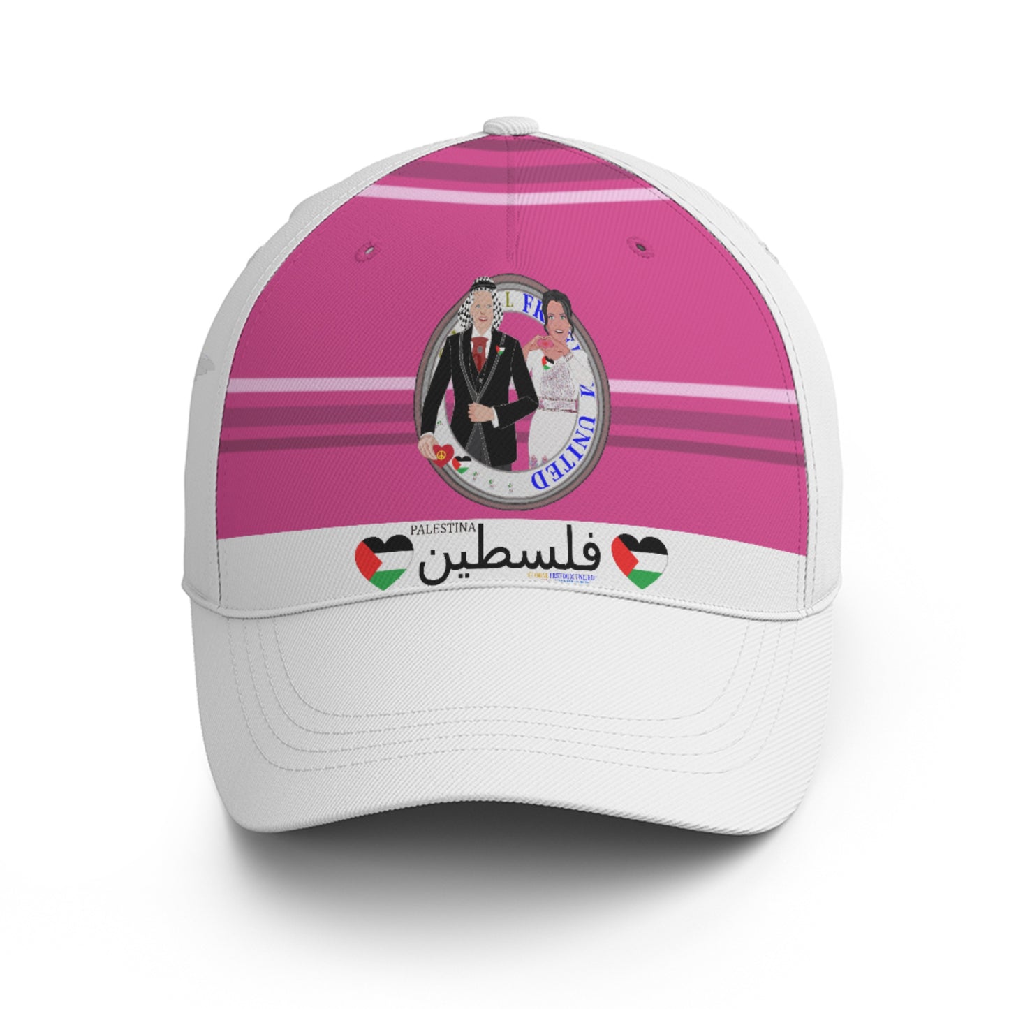 Basketball Cap GLOBAL FREEDOM UNITED© Couple Palestina Pink2