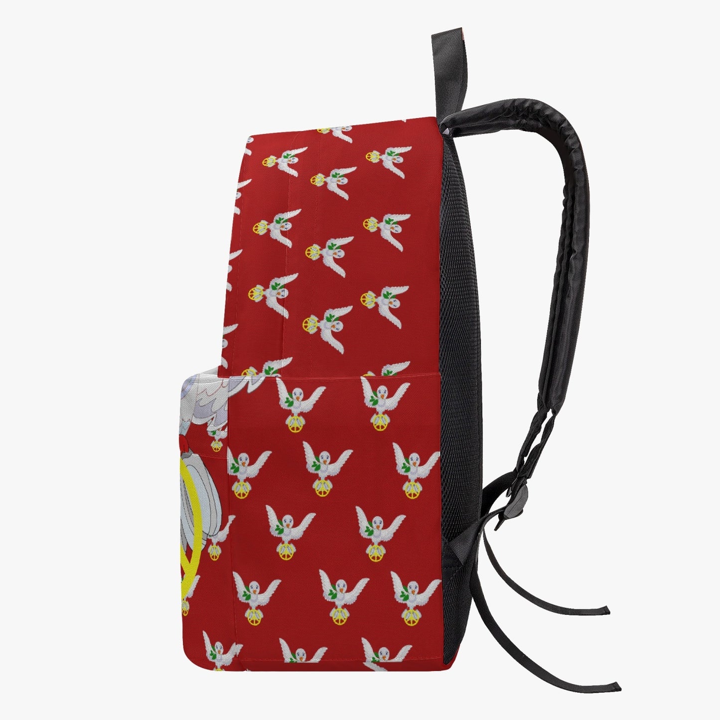 GLOBAL FREEDOM UNITED WOMEN DOVE OF PEACE FRENCH & RUSSIA OLD PEACE RED All-over-print Canvas Backpack