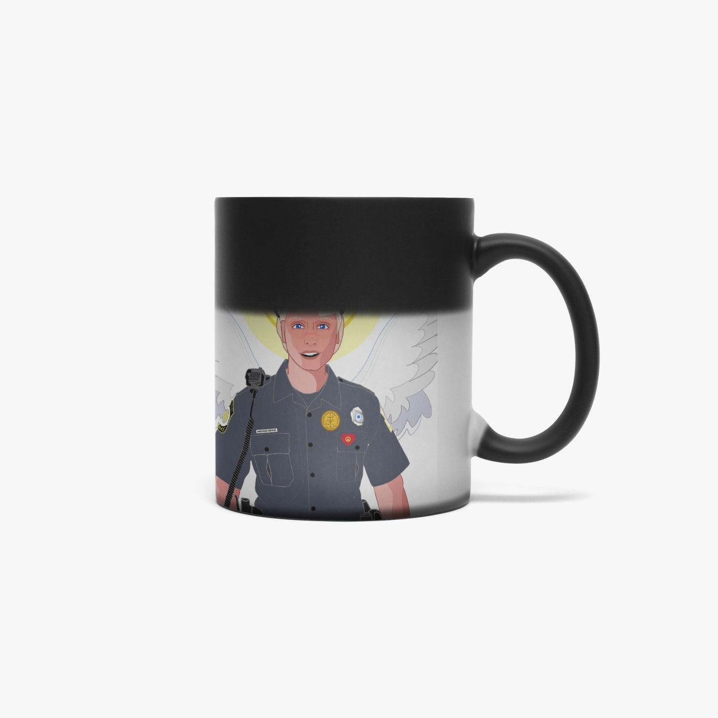 Color Changing Magic Mug GLOBAL FREEDOM UNITED© Archangel Michael Policemen