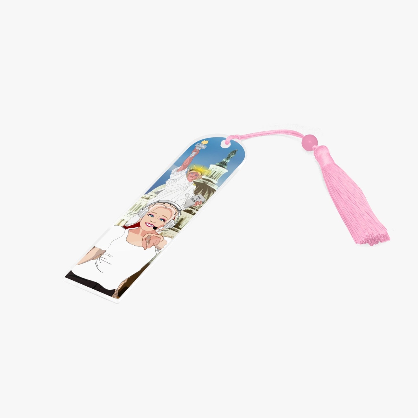 Acrylic Bookmark - Semicircle GLOBAL FREEDOM UNITED© USA GIRL V2