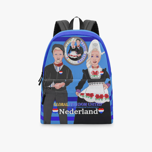 GLOBAL FREEDOM UNITED© Couple Nederland Deep Blue - All-over-print Canvas Backpack