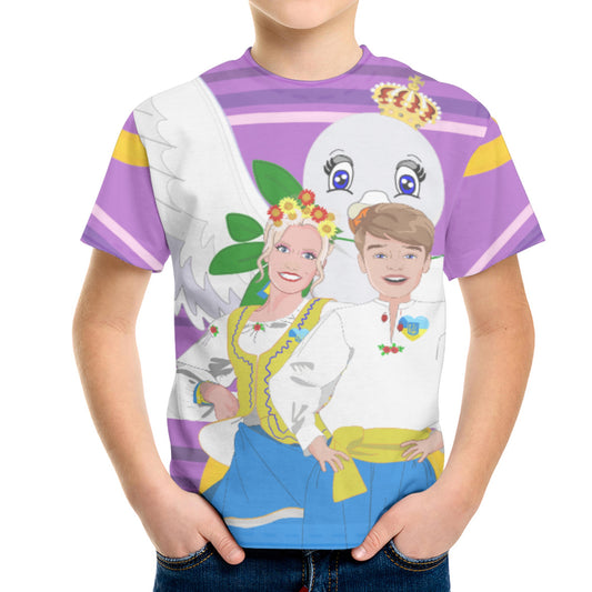 Kid´s T-shirt GLOBAL FREEDOM UNITED© Couple Ukrain Lilac