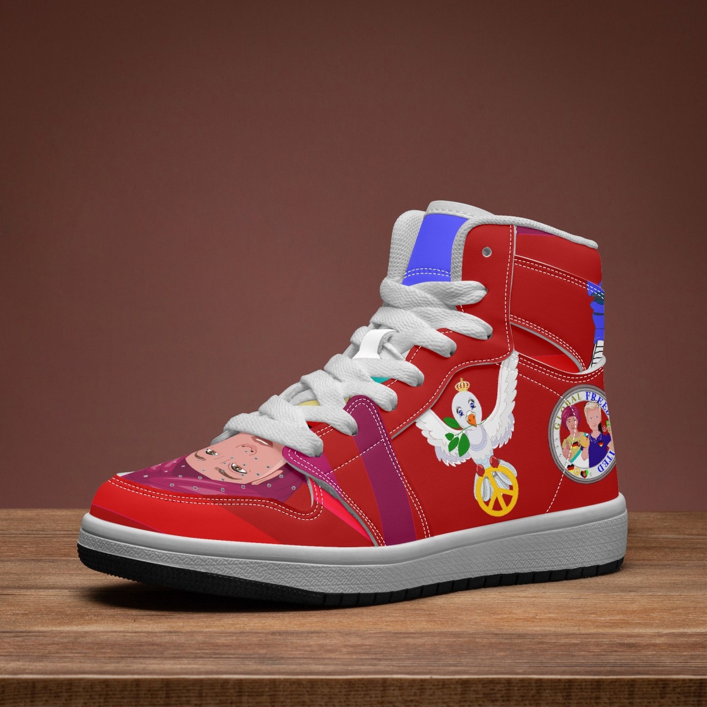 AJ Child High-top Shoes GLOBAL FREEDOM UNITED BOY AFGHANISTAN & GERMANY V1