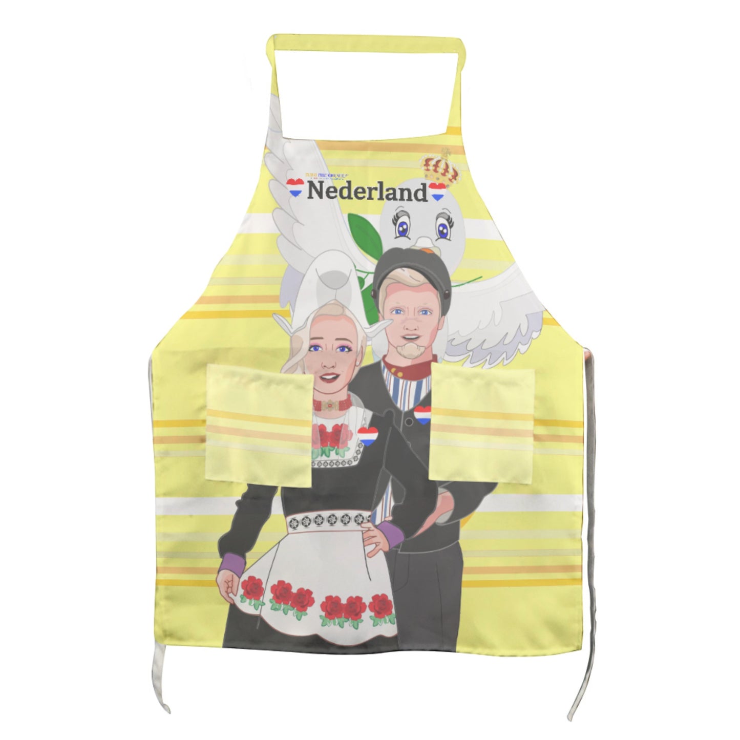 Apron GLOBAL FREEDOM UNITED© Couple Nederland Yellow