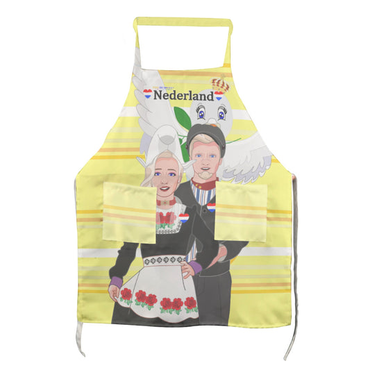 Apron GLOBAL FREEDOM UNITED© Couple Nederland Yellow