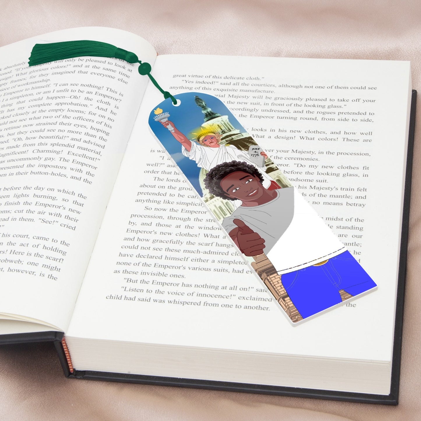 Acrylic Bookmark - Semicircle  GLOBAL FREEDOM UNITED© USA BOY V1