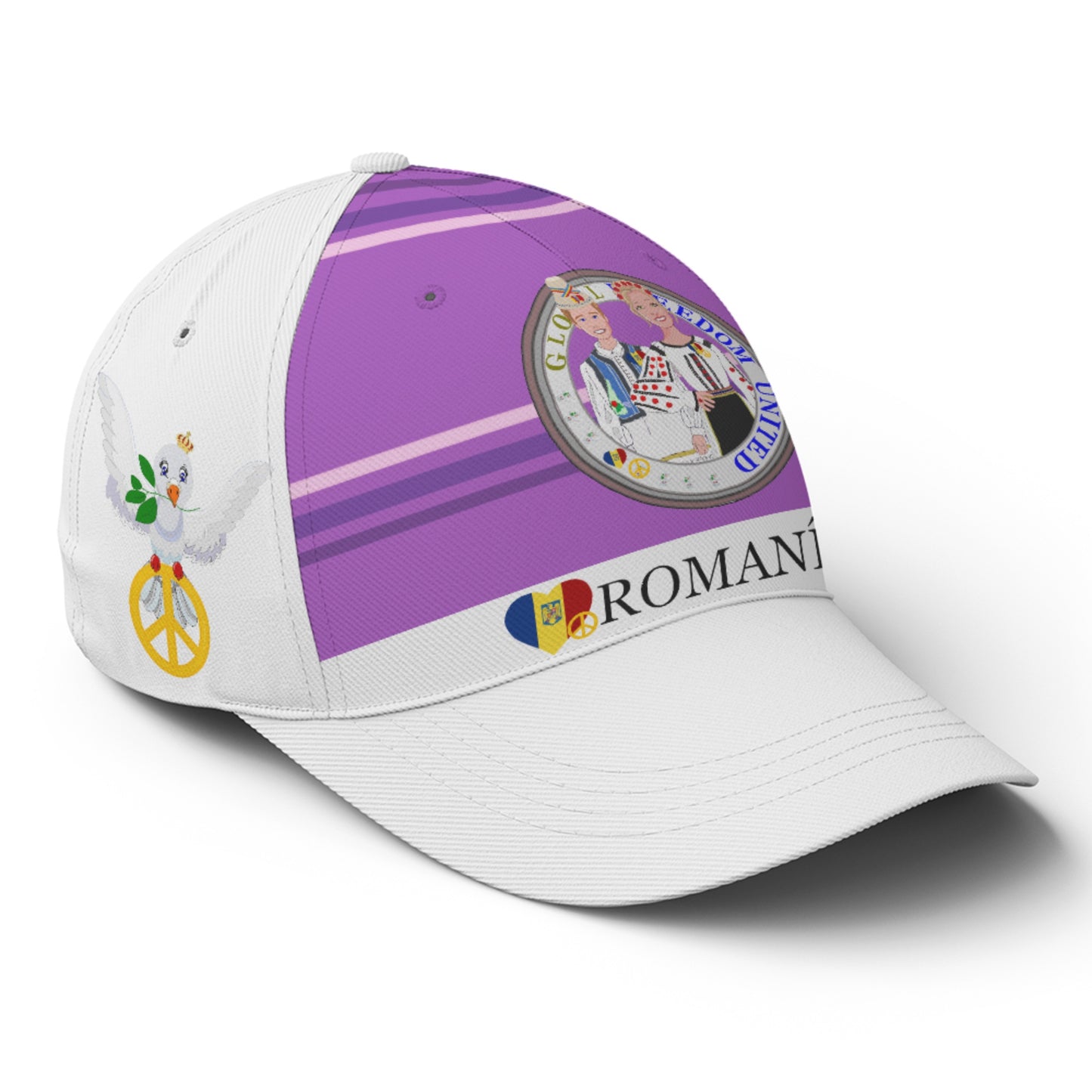 Basketball Cap GLOBAL FREEDOM UNITED© Couple Romania Lilac