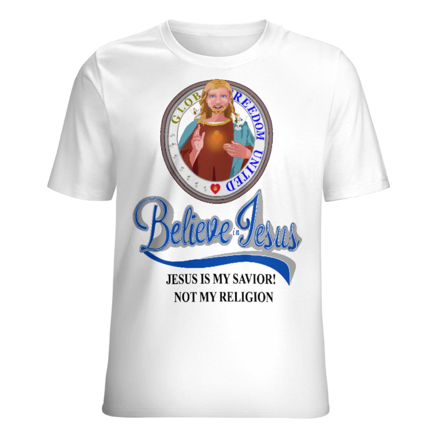 Women´s T-shirt Wight GLOBAL FREEDOM UNITED© Jesus Is My Savior