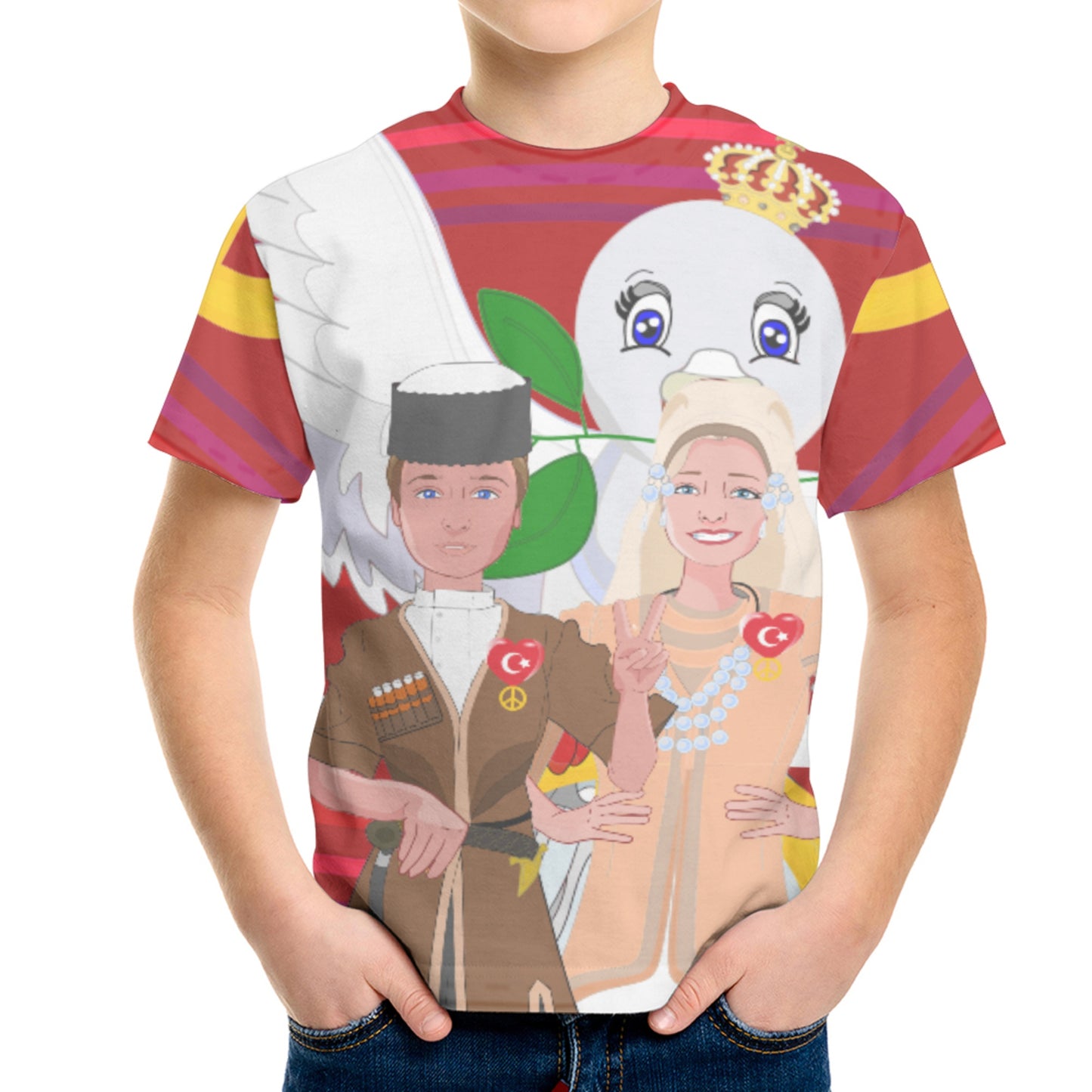 Kid´s T-shirt GLOBAL FREEDOM UNITED© Couple Turkey Red