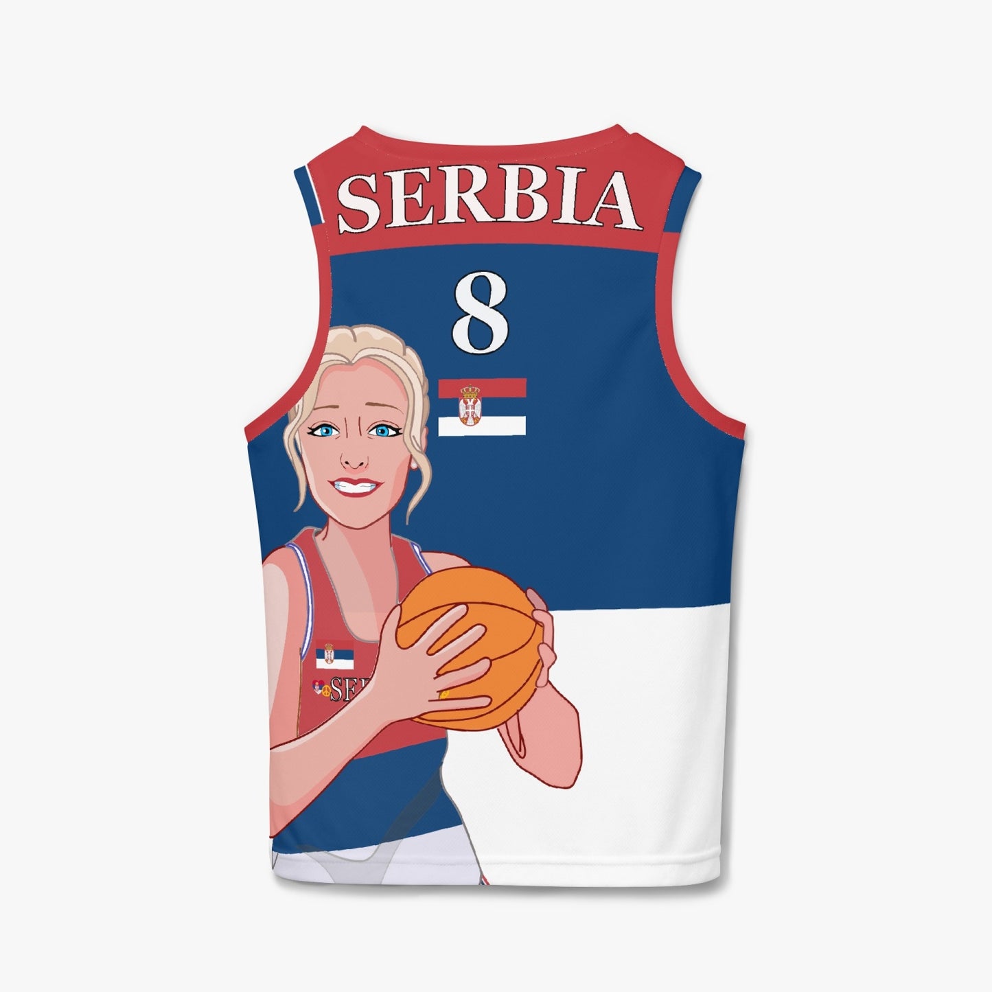 Kids Basketball Jersey GLOBAL FREEDOM UNITED GIRLS SERBIA V2 8