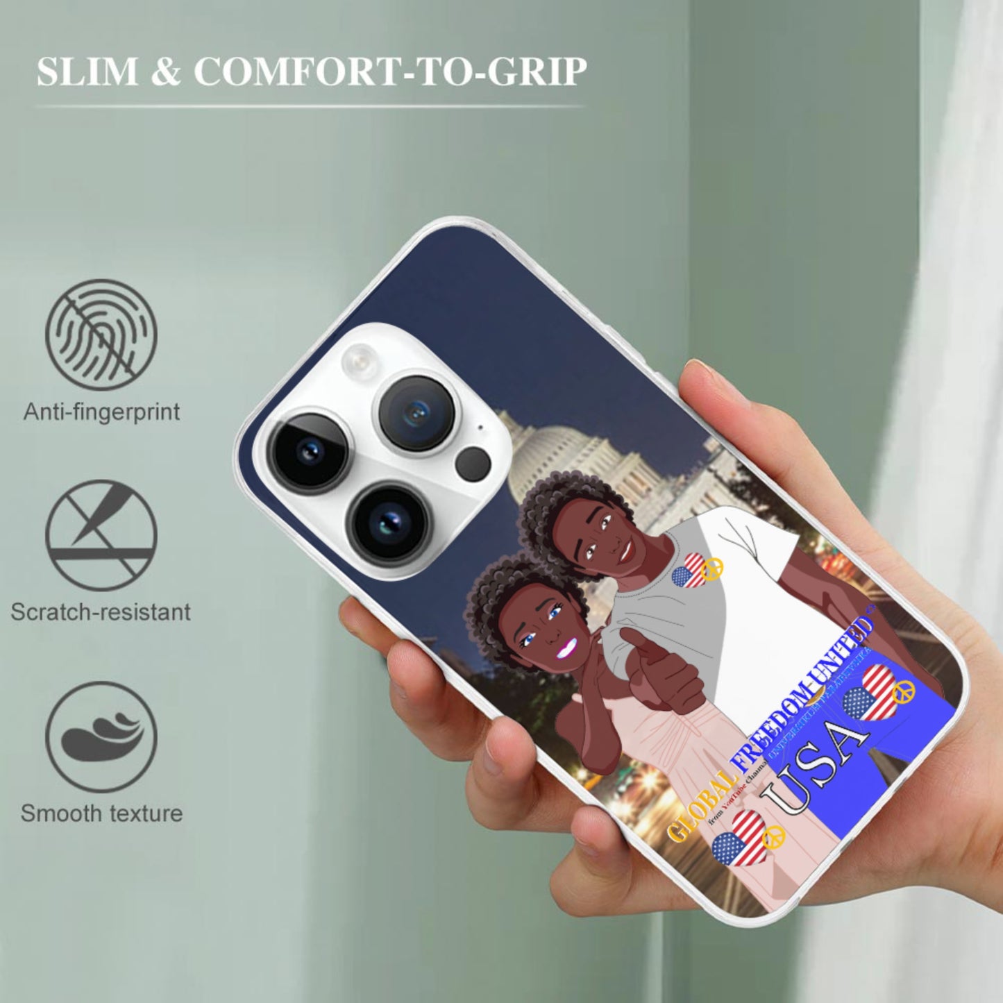 Phone Case GLOBAL FREEDOM UNITED© Couple USA Afro American