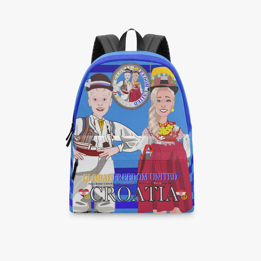 GLOBAL FREEDOM UNITED© COUPLE CROATIA Deep Blue - All-over-print Canvas Backpack