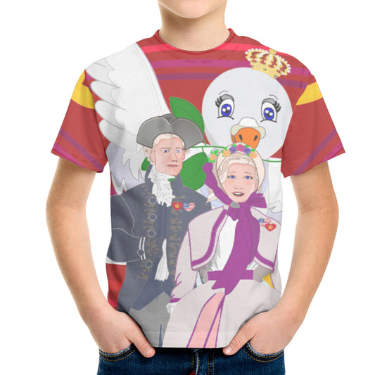 Kid´s T-shirt GLOBAL FREEDOM UNITED© Couple USA V3 Red