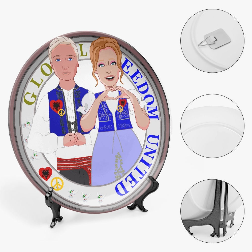 GLOBAL FREEDOM UNITED© Couple Albania Ceramic Decorative Plates