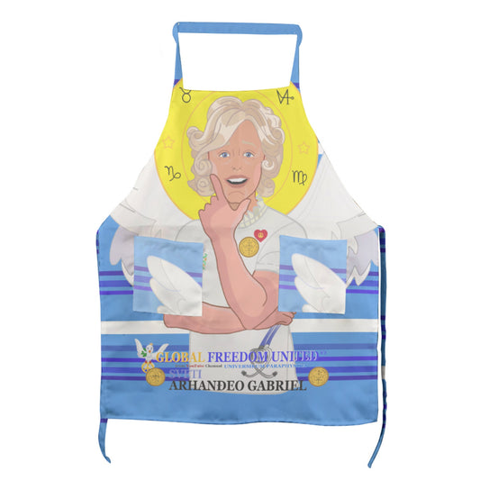 Apron GLOBAL FREEDOM UNITED© Archangel Gabriel Croatia Deep Blue