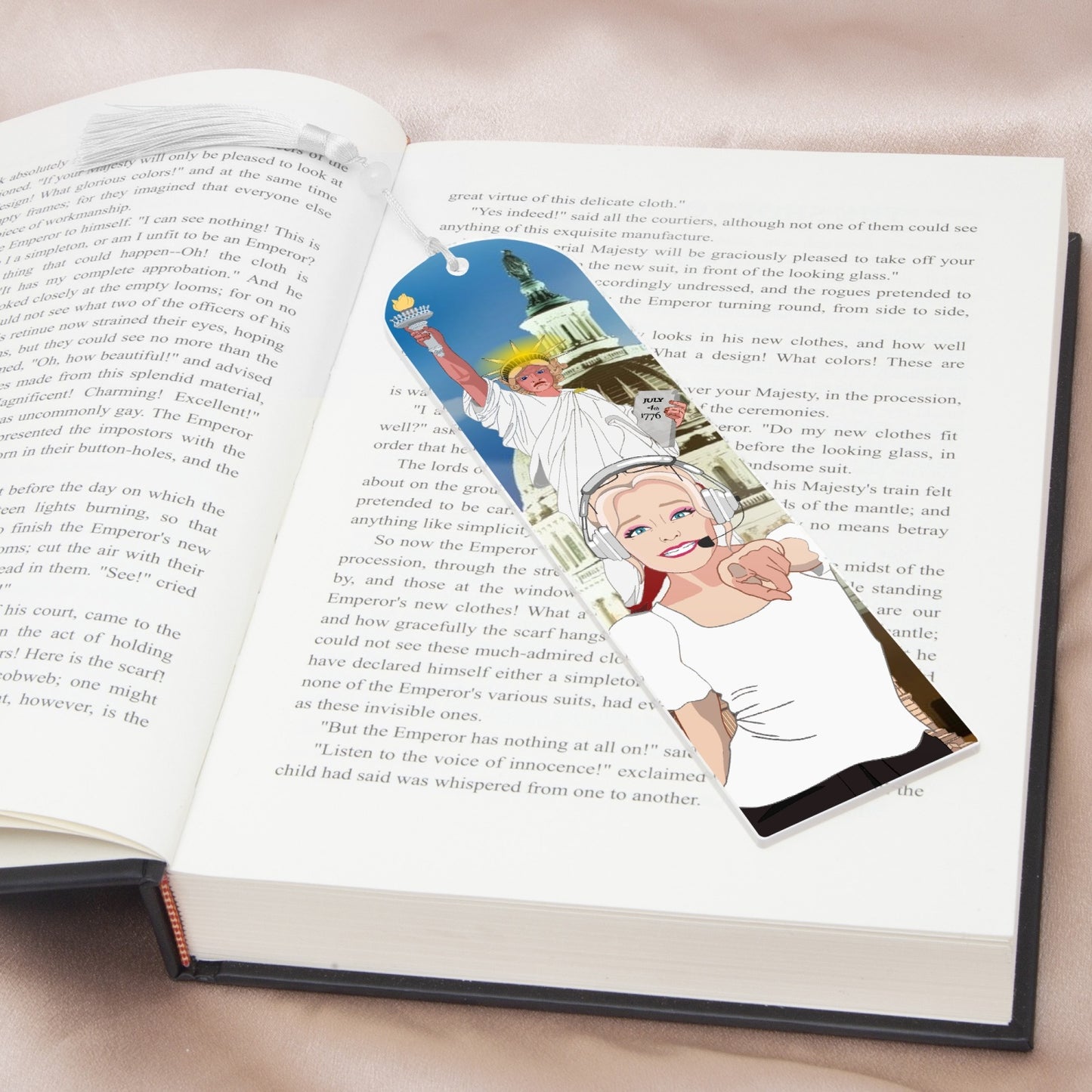 Acrylic Bookmark - Semicircle GLOBAL FREEDOM UNITED© USA GIRL V2