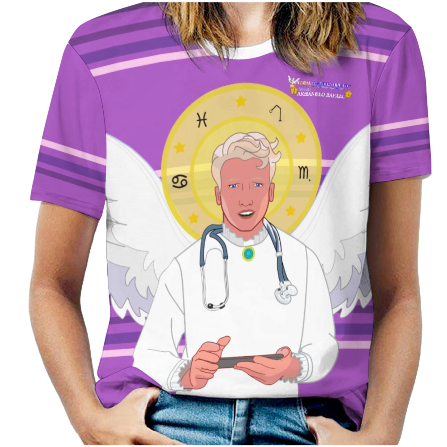 Women´s T-shirt GLOBAL FREEDOM UNITED© Archangel Rafael Croatia Lilac