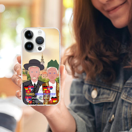 Phone Case GLOBAL FREEDOM UNITED©  Men Serbia & Germany V1