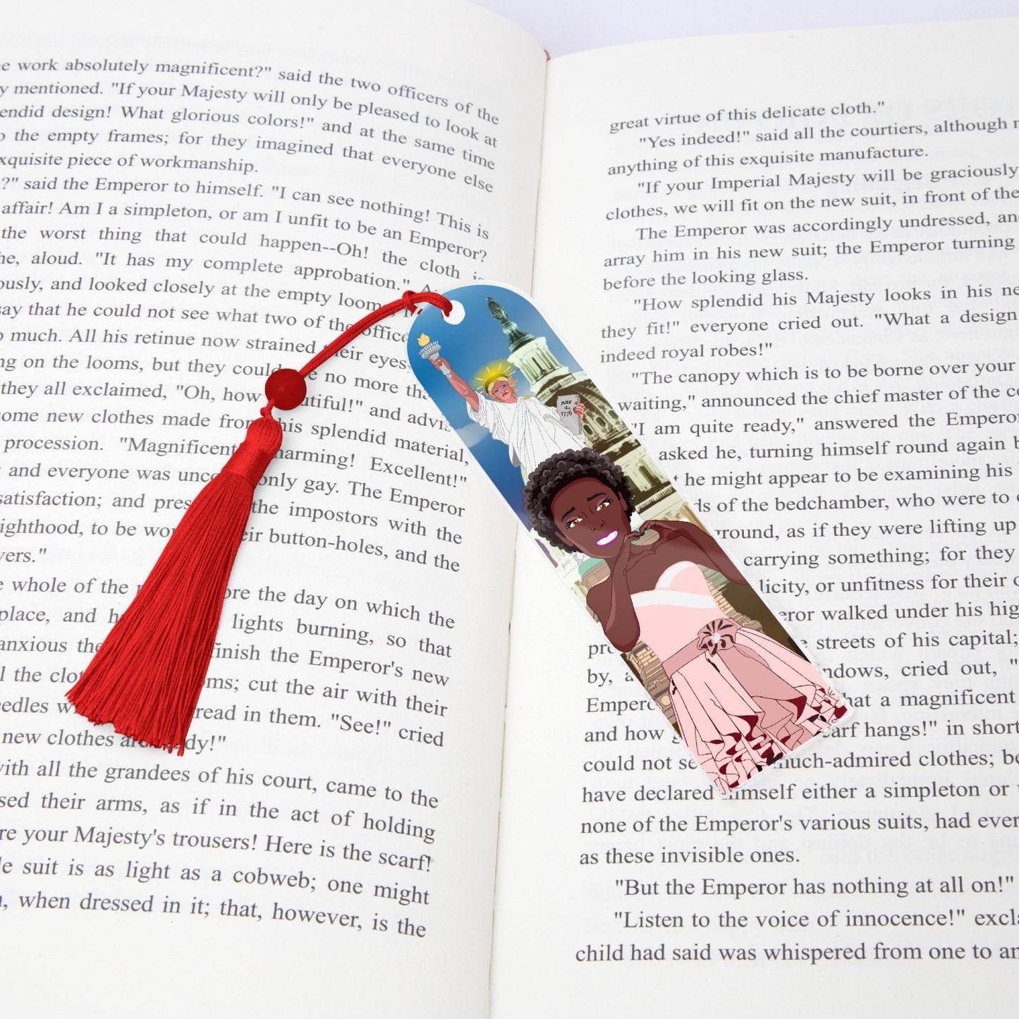 Acrylic Bookmark - Semicircle GLOBAL FREEDOM UNITED© USA GIRL V1