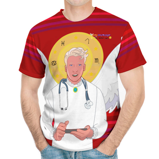 Men´s T-shirt GLOBAL FREEDOM UNITED© Archangel Rafael Arabic Red