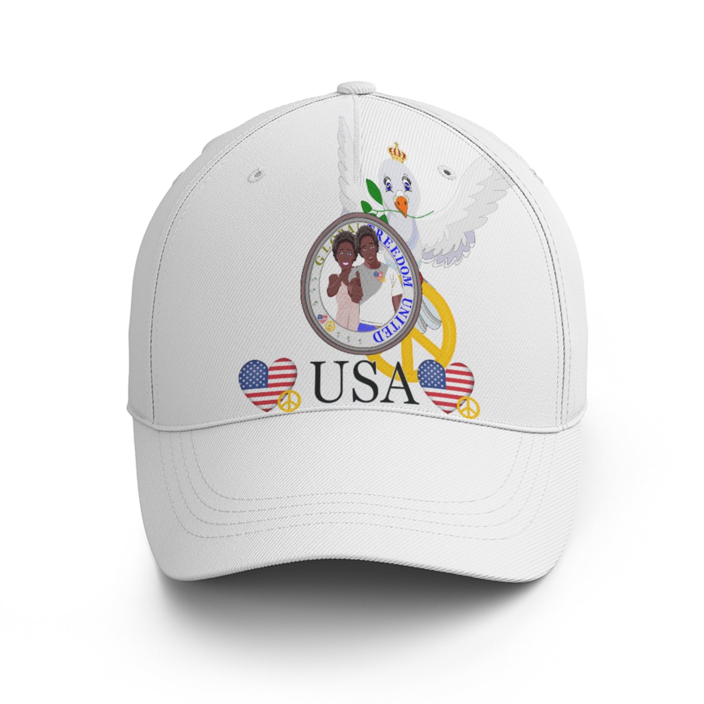 Baseball Cap GLOBAL FREEDOM UNITED© Couple USA Afro American