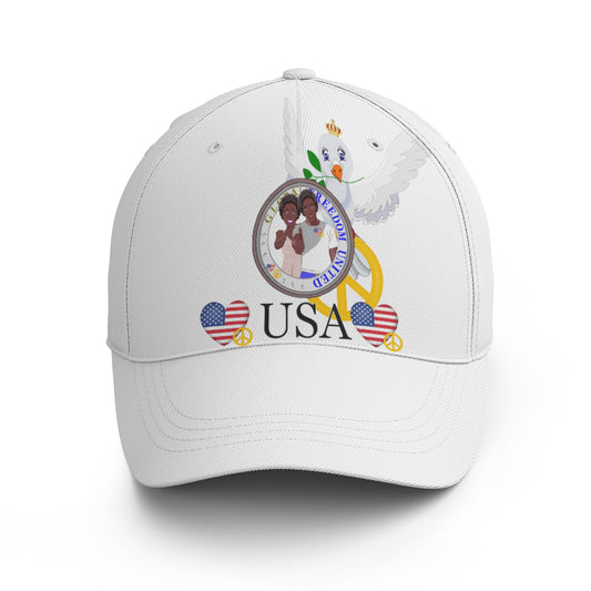 Baseball Cap GLOBAL FREEDOM UNITED© Couple USA Afro American