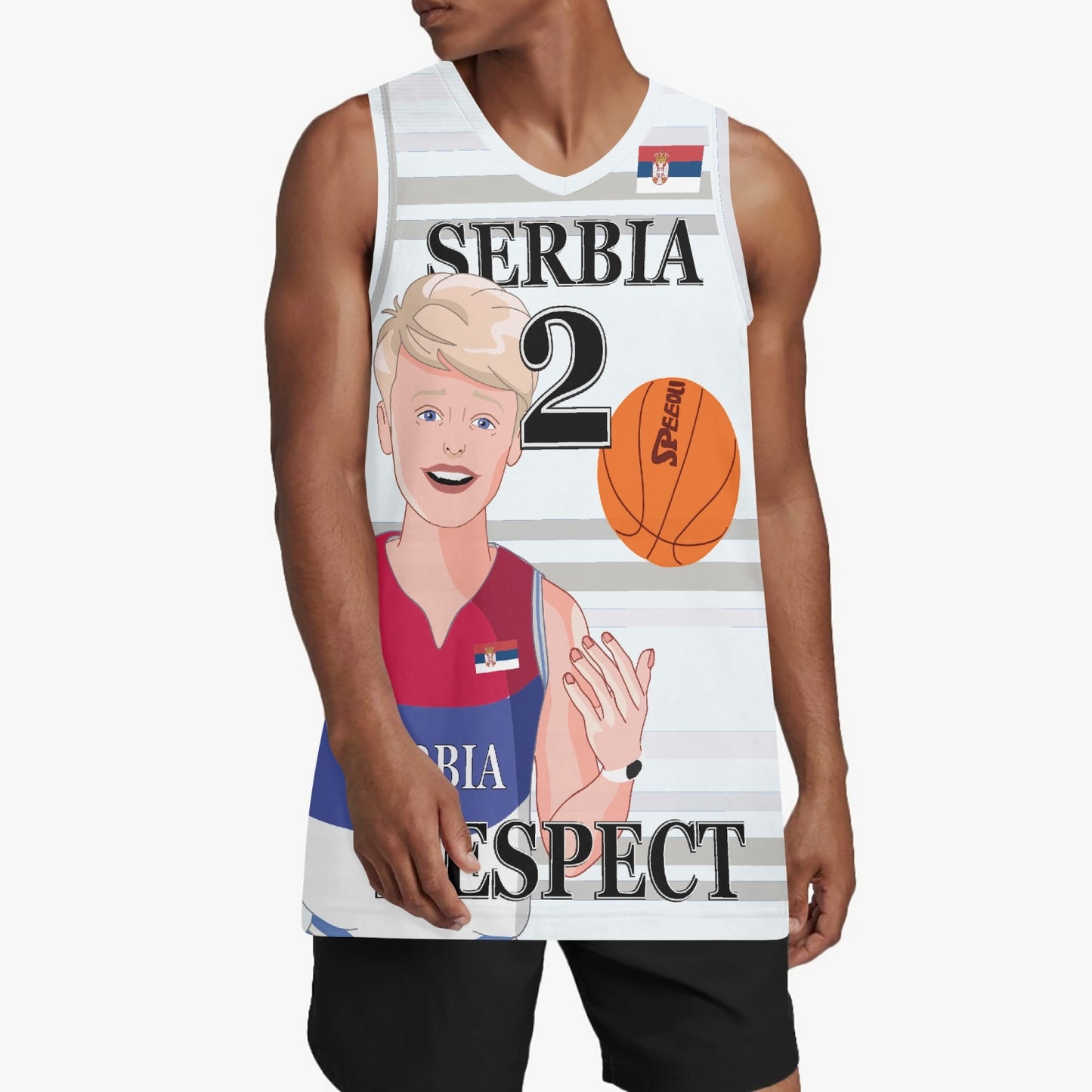 Basketball Jersey GLOBAL FREEDOM UNITED COUPLE EDITION SERBIA MEN V2 2