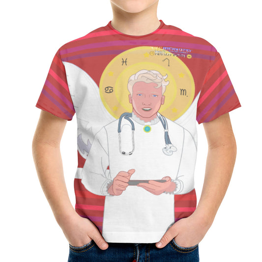 Kid´s T-shirt GLOBAL FREEDOM UNITED© Archangel Rafael Deutsch Red