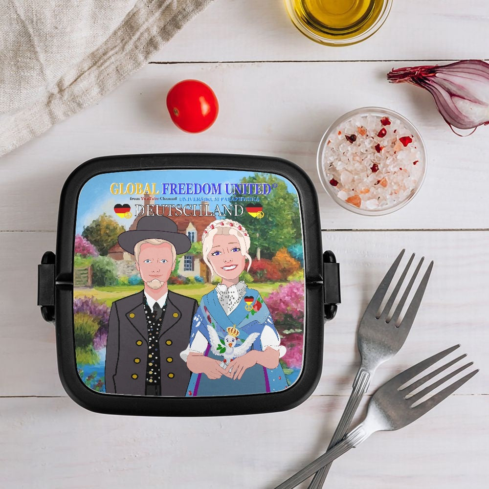 Double-layer Lunch Box GLOBAL FREEDOM UNITED© COUPLE GERMANY BLUE DRESS