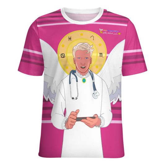 Women´s T-shirt GLOBAL FREEDOM UNITED© Archangel Rafael Arabic Pink2