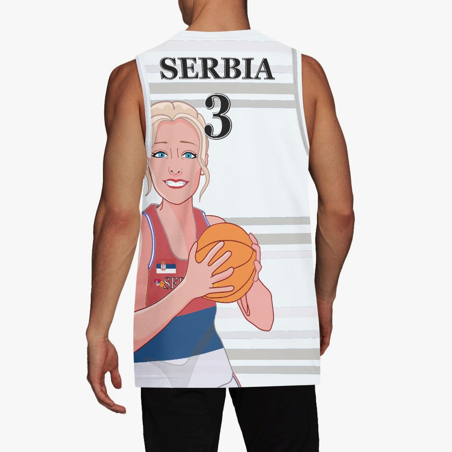 Basketball Jersey GLOBAL FREEDOM UNITED COUPLE EDITION WOMEN SERBIA v2 3