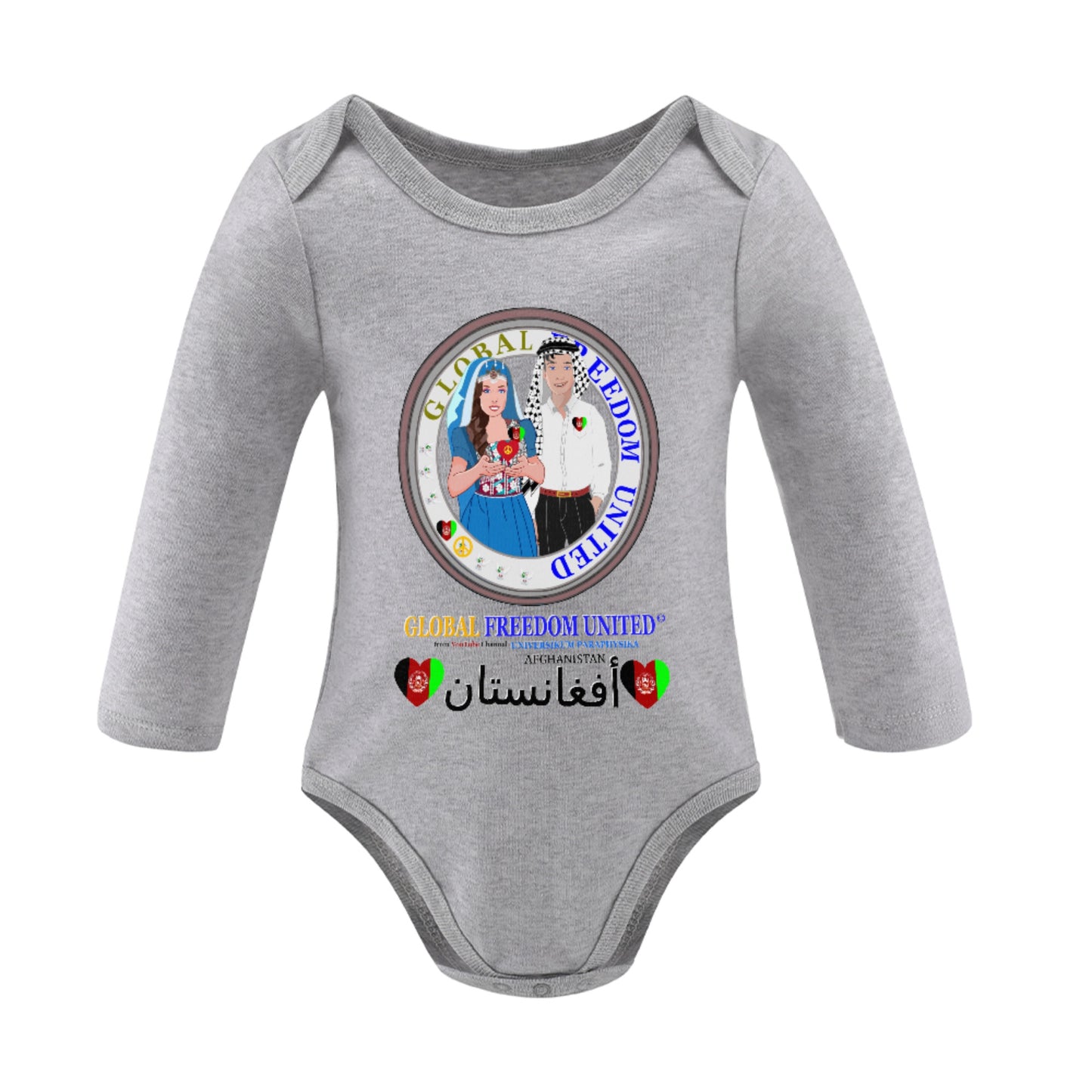Baby Long-sleeve Bodysuit GLOBAL FREEDOM UNITED© Couple Afghanistan